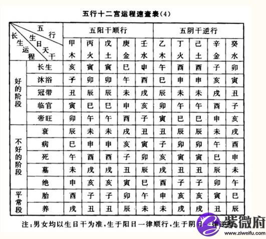 长生帝旺死绝表_养胎绝墓死病衰帝旺_易记十二地支长生帝旺死绝表