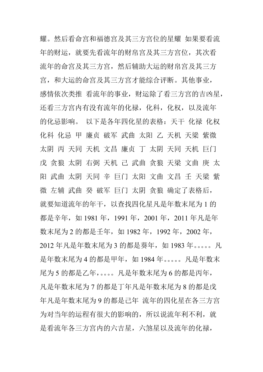 紫微流年_紫微白娘子斗数专版_流年紫微斗数