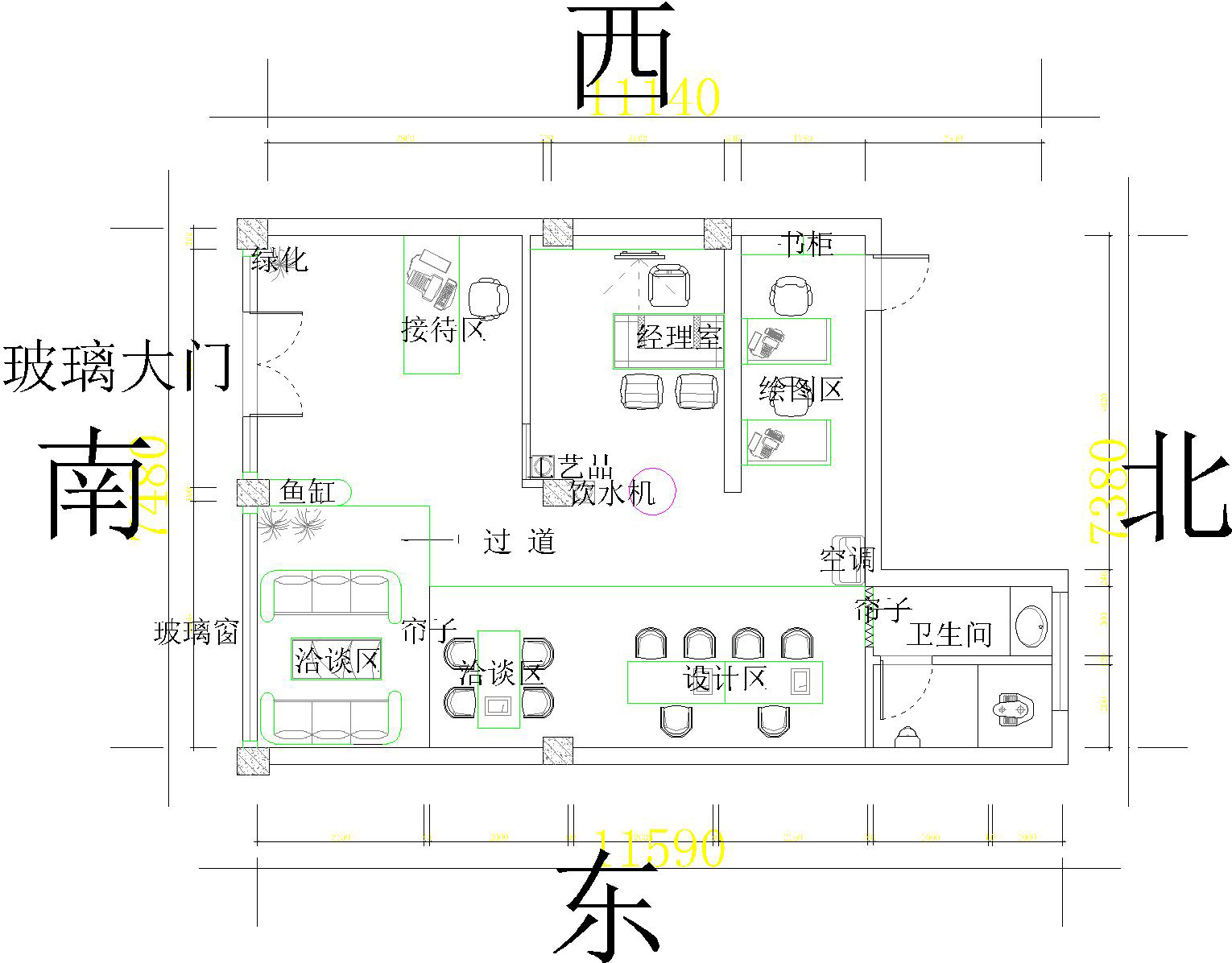 坎宅风水最佳布局_办公空间设计案例加办公布局介绍_办公室最佳风水布局