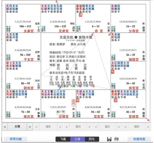 胡因梦命盘紫微斗数详解